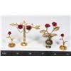 Image 1 : COLLECTIBLE BRASS DECORATIVE ITEMS WITH ROSES