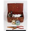 Image 1 : HOME MADE TACKLE BOX WITH CONTENTS