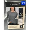 Image 1 : Tahari Ribbed Cotton Long Sleeve T-shirt (L)