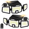 Image 1 : K KASONIC Security Solar Lights Outdoor, 2500LM LED 6500K Super Bright Motion Sensor with Remote, 15