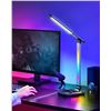 Image 1 : LED RGB Lighting Flow Desk Lamp, Touch Table Lamp Rhythm Light with Wireless Charger and USB Chargin
