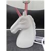 Image 3 : Simple Designs LT1078-PNK-LB 15.5" Sparking Glitter Unicorn Table Lamp for Kids Room, Nursery, Livin