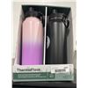 Image 1 : ThermoFlask Double-wall Vacuum Insulated Stainless Steel Bottles (2 x 1.2L)