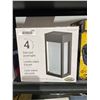 Image 2 : 4pk Solar Post Accent Lights-Black Finish