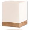 Image 1 : Square Lampe De Chevet Nightstand Lamp Accent Light Cube: Felix Glass Cube Bedside Lamp With 6w 2700