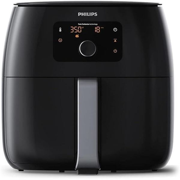 Philips Premium Airfryer XXL, Fat Removal Technology, 3lb/7qt, Rapid Air Technology, Digital Display