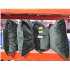 Image 1 : Lot of 4 Feather Down Throw Pillows Green Velour