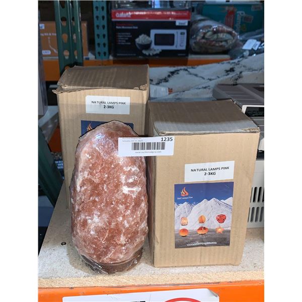 Salt Lamp Plus Natural Salt Lamps Pink 2-3Kg Lot of 2