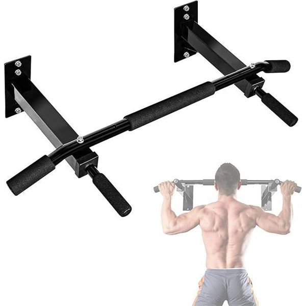 Yes4All Heavy Duty Wall Mounted Pull Up Bar – Multi-Grip Ceiling Strength/Joist Mount/Chin-
