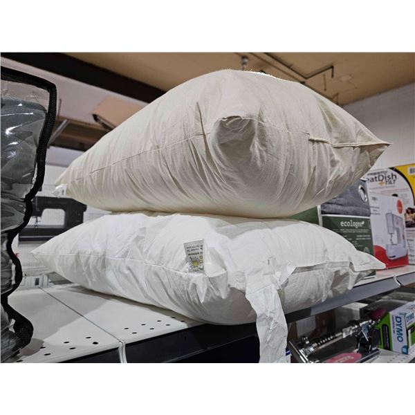 Lot of 2 Confidence in Textiles Standard Queen Size Firm Pillows