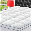 Image 1 : Bed Luxury Mattress Topper-King, deep pocket, white 78in x 80in x 18in