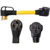 Image 1 : ONETAK NEMA 14-50P to 6-50R 240V 50 Amp 4 Prong Male Plug to 3 Prong Female Outlet Receptacle Genera