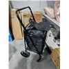 Image 1 : Large Capacity Sturdy Metal with Canvas Bag, Folding Shopping Trolley - Folds For Storage