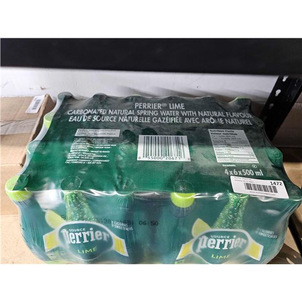 Perrier Lime Carbonated Spring Water 24x500ml