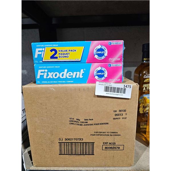Fixodent, Denture Adhesive Cream, 12x 68g