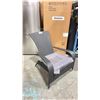 Image 2 : PATIOFLARE BLACK COMFORT MUSKOKA OUTDOOR PATIO CHAIR WITH GREY CUSHION ( PF-CH338C-BK )