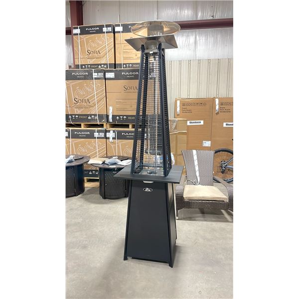 PARAMOUNT PH-F-127 ONYX BLACK PYRAMID FLAME TUNNEL PROPANE OUTDOOR PATIO HEATER