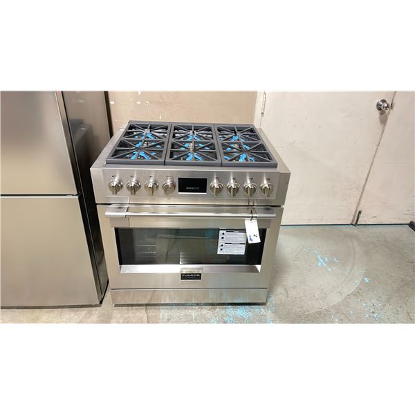 FOLGOR MILANO F6PGR366S2 36" STAINLESS STEEL ALL GAS 6 BURNER PROFESSIONAL RANGE *IN BOX*