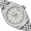 Image 1 : Rolex Ladies Stainless Steel Silver Index Dial Engine Turn Bezel Jubilee Band Da