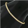 Image 1 : 14k Two Tone Gold 7.5" 3.1mm Fancy Polished Unique Twisted Link Chain Bracelet