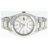 Image 3 : Rolex Mens Stainless Steel White Index Smooth Bezel Oyster Band Datejust Wristwa