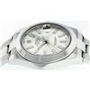 Image 8 : Rolex Mens Stainless Steel White Index Smooth Bezel Oyster Band Datejust Wristwa
