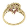 Image 6 : Solid 14k Yellow Gold 1.10 ctw Channel Set Diamond & Ruby Infinity Knot Band Rin