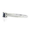Image 6 : New 14k Gold 0.70 ctw Square Cut Sapphire Diamond Solitaire Stack Engagement Rin
