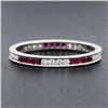 Image 5 : 18k White Gold 0.70 ctw Square Ruby & Round Diamond Milgrain Eternity Band Ring