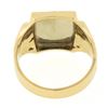 Image 6 : Vintage 14K TT Gold Engraveable Rectangular Center w/ Detailed Sides Signet Ring