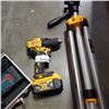 Image 2 : DEWALT LASER LEVEL, TRIPOD, DRILL WITH BATTERY AND BOSCH LASER LEVEL, UNTESTED, NO CHARGERS