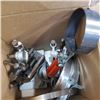 Image 2 : 2 BOXES OF VOLTAGE REGULATOR, OIL FILTER WRENCH, CLAMPS AND MORE