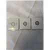 Image 2 : 3 CANADIAN WW2 SILVER DIMES 1938, 1939, 1940