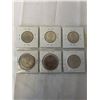Image 2 : 3 CANADIAN HALF DOLLARS AND 3 CANADIAN DOLLARS - 1971, 1972, 1973 BC CENTENNIAL, PEI CENTENNIAL AND 
