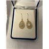 Image 2 : YELLOW GOLD FILIGREE DROP STYLE OPAL EARRINGS WITH APPRAISAL