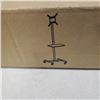 Image 2 : BLACK MOBILE TV CART WITH STORAGE SHELF