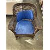 Image 1 : VINTAGE WICKER ROCKING CHAIR WITH CUSHION