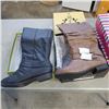 Image 2 : 2 PAIRS OF NEW SIZE 8.5 LADIES BOOTS, COGNAC AND BLACK