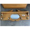 Image 2 : 2 DRAWER SHELF AND MIRROR WITH COAT HOOKS
