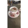 Image 2 : ROYAL ALBERT, QUEEN ANNE AND ROYAL CHELSEA TEA CUP AND SAUCERS, AND ROYAL WORCESTER LIDDED DISH,