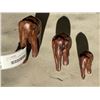Image 2 : SET OF 3 WOOD CARVED ELEPHANTS