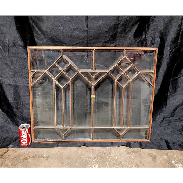 Antique Leaded Glass Beveled Window