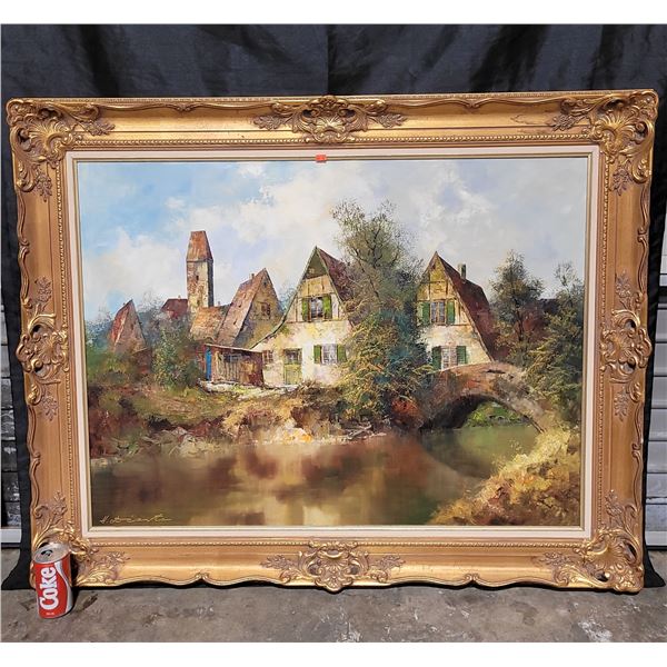 VTG Hermann F. Dieste Original Framed Oil Painting