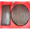 Image 3 : Tall & Oval Vintage Wooden Hanging Mirrors