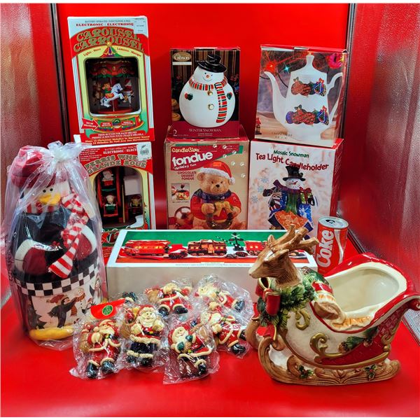 Christmas Ceramic Décor, Chocolate & Glasses