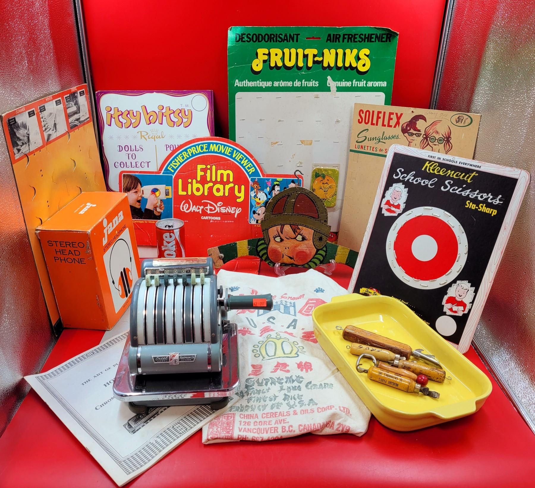 Vintage Advertising Posters, Adding Machine, Can Opener's & Miscellaneous