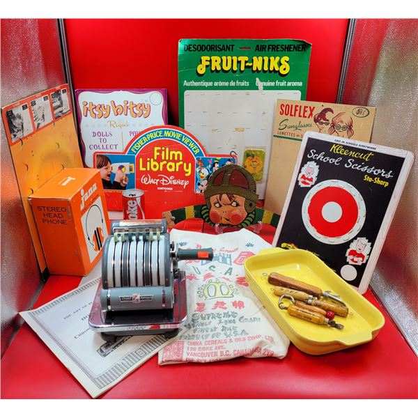 Vintage Advertising Posters, Adding Machine, Can Opener's & Miscellaneous