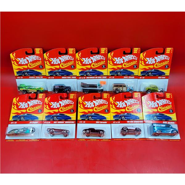10 Hot Wheels Classics Die Cast Cars
