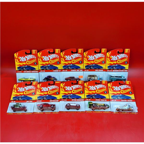 10 Hot Wheels Classics Die Cast Cars