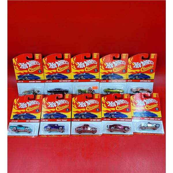 10 Hot Wheels Classics Die Cast Cars